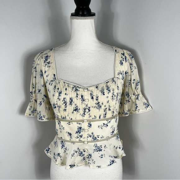 NEW Reformation Daphne floral top - Picture 3 of 10